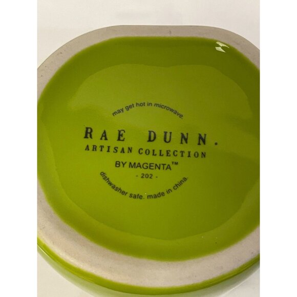 RAE Dunn Artisan Collection Green Pumpkin Face Boo Spooky Halloween Mug 3W 5H - Picture 9 of 9